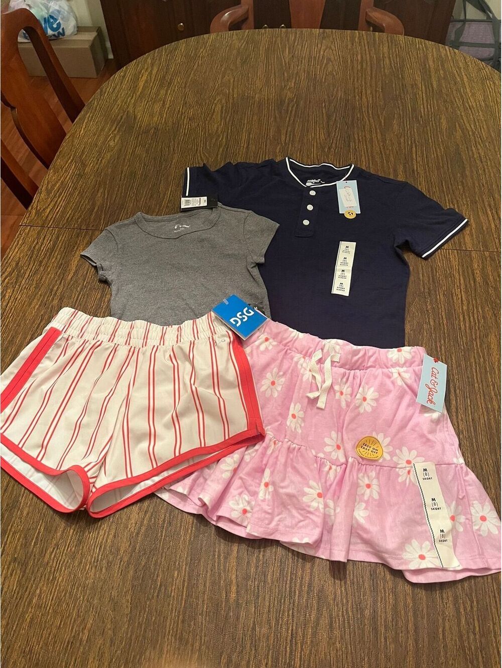 Girls Size 8/8-9 Summer Clothing Bundle 4-Piece Cat & Jack Art Class DSG NWT